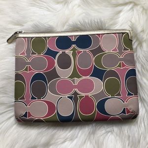 Coach Signature Tablet Case/Sleeve | Bronze Blue